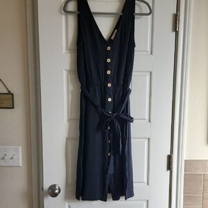 Universal Thread Navy Button-Down Midi Dress